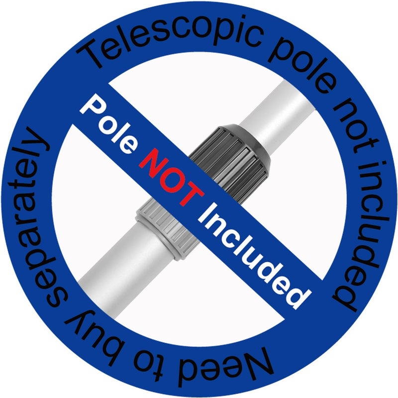 Poolvio Triangular Pool Vacuum Head with Side Brush, Swivel Hose Connection, EZ Clip Handle - Connect 1-1/4", 1-1/2" Hose for Inground and Above Ground Swmming Pools - Image 2